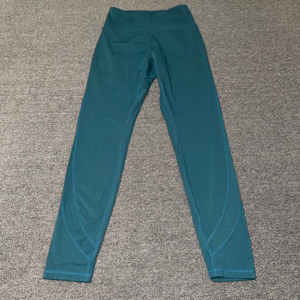 Alphalete High Waisted Performance Leggings Teal Green Size Small Gorpcore